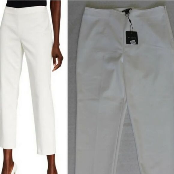 ST.JOHN Audrey Cream Stretch Pants Size 10 NWT $595 - Picture 3 of 11